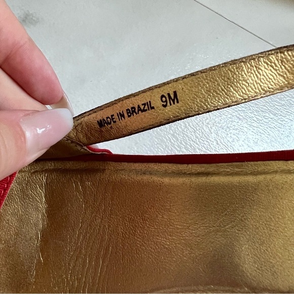 Kate Spade Penny Sandals Wedge Block Heels color block Red Purple Cork size 9 - Picture 10 of 10